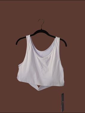 Cropped White Tank Top